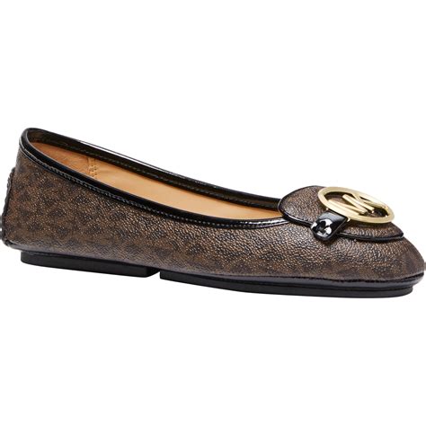 michael kors lillie flats brown|michael kors quilted ballet flats.